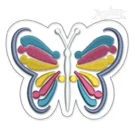 Lovely Butterfly Feltie ITH Embroidery Design