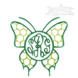 Butterfly Monogram Frame Embroidery Designs