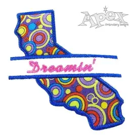 California Split Frame Embroidery Designs