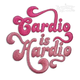 Cardio Hardio Gym Running Workout Machine Embroidery Design by Apex