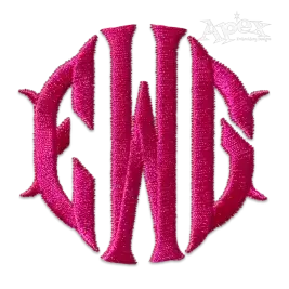 Carol Monogram Machine Embroidery Font Letters