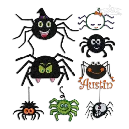 Cartoon Spider Pack Machine Embroidery Designs Digitized by Apex All