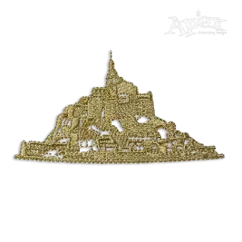 Castle Mont Saint Michel Church Machine Embroidery Design