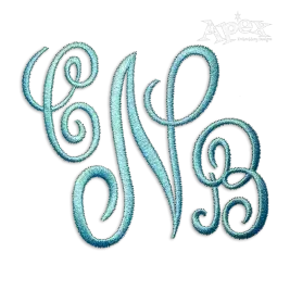 Cayman Curlz Machine Embroidery Font by Apex Designs