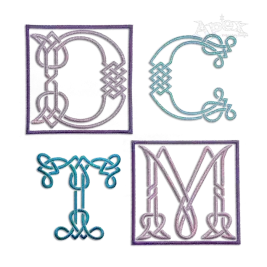 Irish Celtic Knots Machine Embroidery Font Letters - Apex