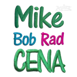 Cena Machine Embroidery Font by Apex All one