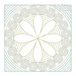 Chamomile Flower Quilt Block Pattern Machine Embroidery Design