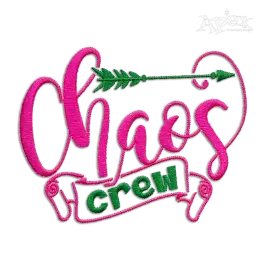 Chaos Crew with Arrow Machine Embroidery Design - Apex