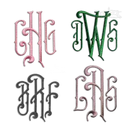 Charleston Monogram Machine Embroidery Font by Apex Digitized All