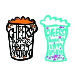 Cheers Have a Happy Birthday Mug SVG Cuttable Design