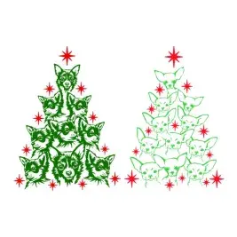 Chihuahua Dog Christmas Tree SVG Cuttable Design