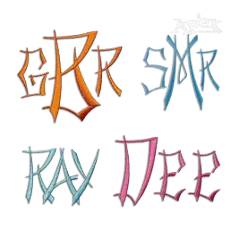 Chopstick Chinese Stick Machine Embroidery Font by Apex