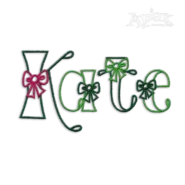 Christmas Bow Embroidery Fonts Machine Embroidery Design