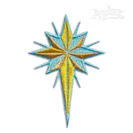 Christmas Cross North Star Machine Embroidery Designs