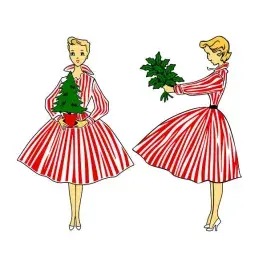 Christmas Lady SVG Cuttable Design