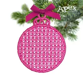 Christmas Ornament Free Standing Lace ITH Embroidery Design