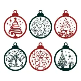 Christmas Ornaments SVG Cuttable Design