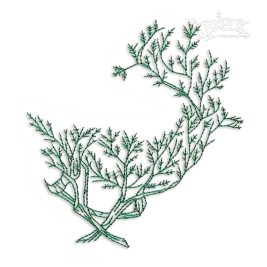 Christmas Deer Reindeer Art Machine Embroidery Design