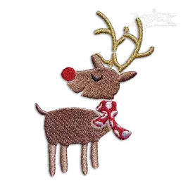 Christmas Rudolph Reindeer Machine Embroidery Design by Apex