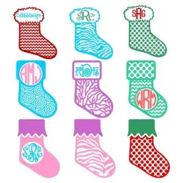 Christmas Stocking Cuttable Frame