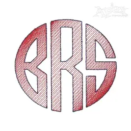Circle Full Sketch Monogram Embroidery Font