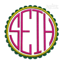 4-letter Machine Embroidery Font Sample Apex