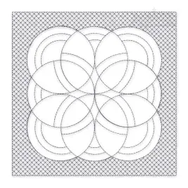 Circles Pattern Quilt Block Embroidery Design