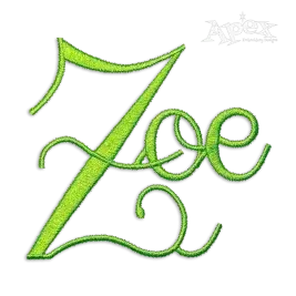 Clip Script Machine Embroidery Font by Apex Design Letters