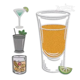 Drink Machine Embroidery Design