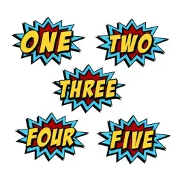 Comic Birthday Number Wording SVG Cuttable Design
