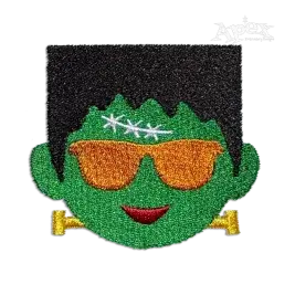 Cool Frankenstein with Sunglasses Machine Embroidery Design Digitized