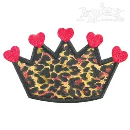 Crown Heart Applique Embroidery Designs