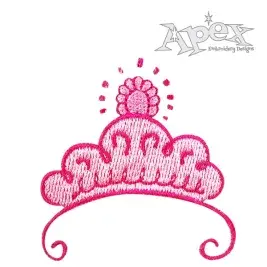 Crown Princess Queen Embroidery Design