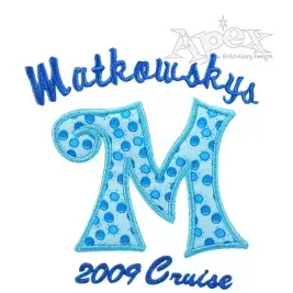 Curly Applique Embroidery Fonts