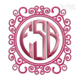 Frame Swirls Embroidery Design
