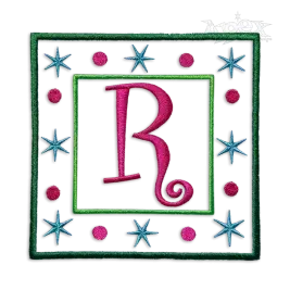 Curlz Embroidery Font with 2 frames Apex