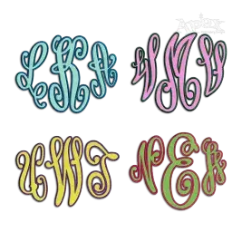 Curlz Fun Applique Embroidery Font - All