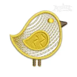 Cute Baby Bird Sketch Embroidery Design