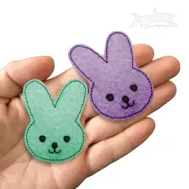 Cute Bunny Face Feltie ITH Embroidery Design