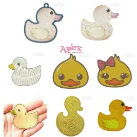 Cute Duck Embroidery Designs Bundle (8 Designs)