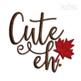Cute Eh Canada Baby Quote Machine Embroidery Design by Apex