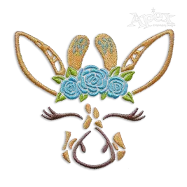 Adorable Giraffe Face Outline Machine Embroidery Design Apex