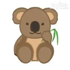 Cute Koala Applique Embroidery Design