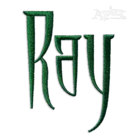 Dagger Machine Embroidery Alphabet Font Design by Apex