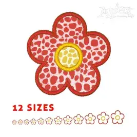 Daisy Flower Applique Embroidery Design