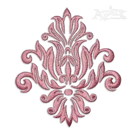Damask Pattern Machine Embroidery Design by Apex