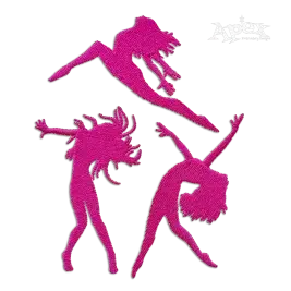 Dancer Silhouette Machine Embroidery Design by Apex