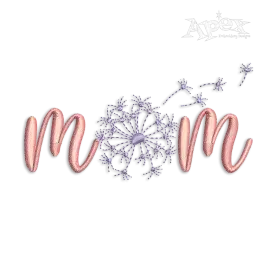 Dandelion Flower Mom Machine Embroidery Design by Apex