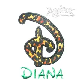 Dennis Applique Embroidery Font