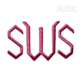 Diamond Top Embroidery Font by Apex Designs Letters